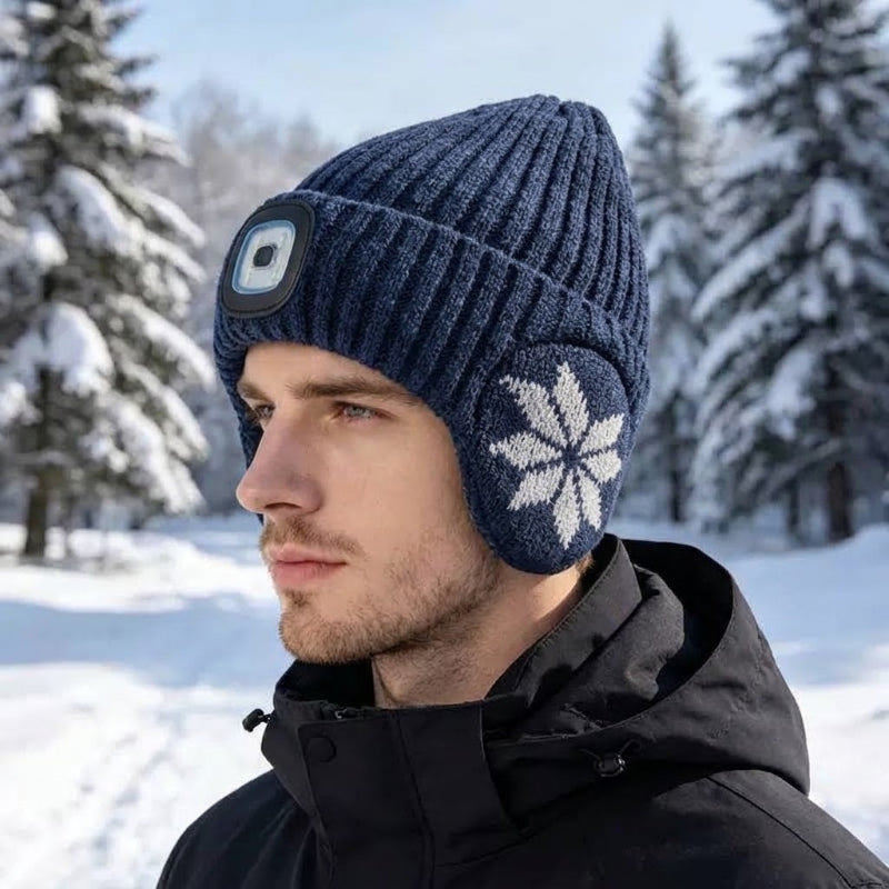 Rechargeable LED Fleece-Lined Beanie