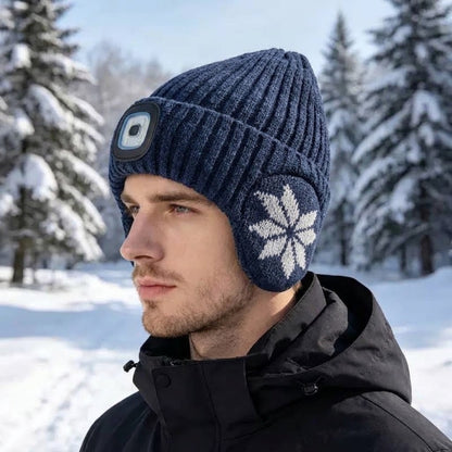 Rechargeable LED Fleece-Lined Beanie