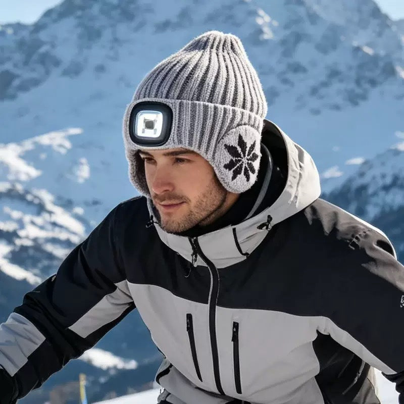 Rechargeable LED Fleece-Lined Beanie