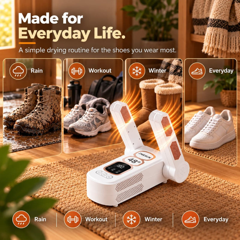 Foldable Warm-Air Shoe Dryer