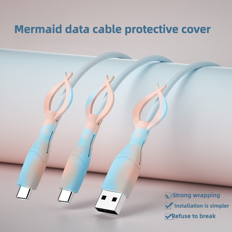 Mobile phone data cable protective cover, anti-bend and breakage, charging cable head protective cover, bundled storage