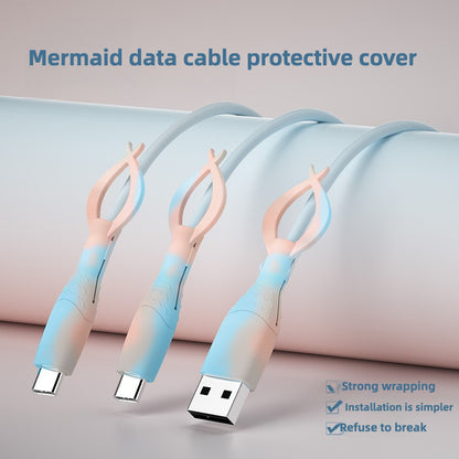 Mobile phone data cable protective cover, anti-bend and breakage, charging cable head protective cover, bundled storage