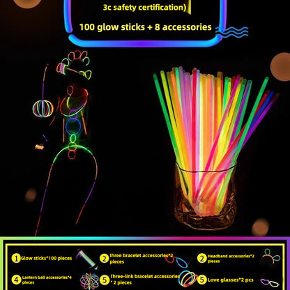 Glow Sticks Bulk Party Pack with Connectors