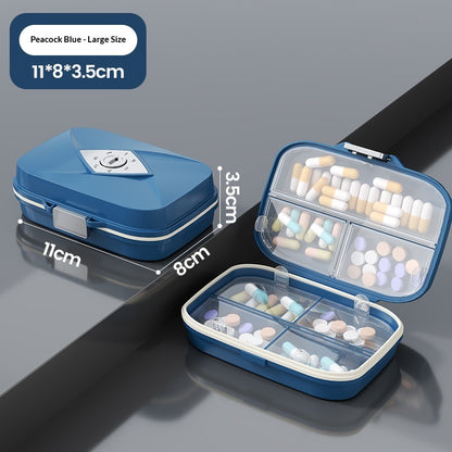 7-Day Double Layer Moisture-Proof Travel Pill Box, Portable Weekly Pocket Medicine Organizer