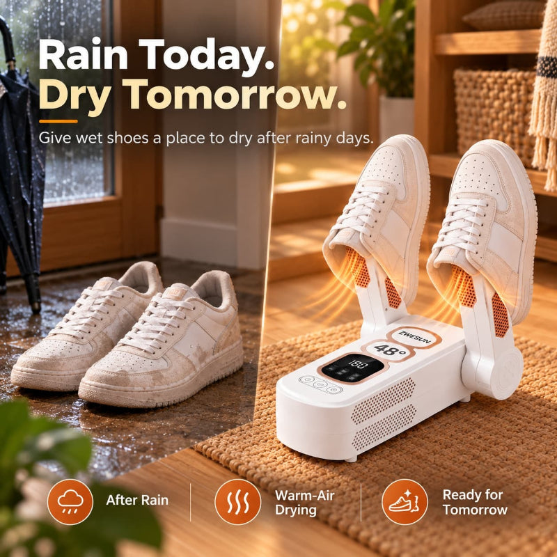 Foldable Warm-Air Shoe Dryer
