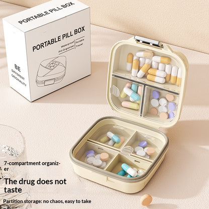 7-Day Double Layer Moisture-Proof Travel Pill Box, Portable Weekly Pocket Medicine Organizer