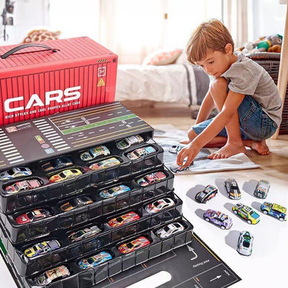 48 Mini Spinners Miniature Car Container Boys' Birthday Gift Children's Car Gift Box