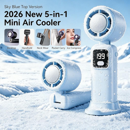 Handheld Refrigeration Fan, Semiconductor Ice Compress Mini Turbine Fan