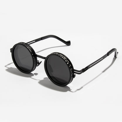 Purely handmade ND9-speed rotating adjustable brightness dimming sunglasses double polarized anti-glare glasses fishing sunglasses