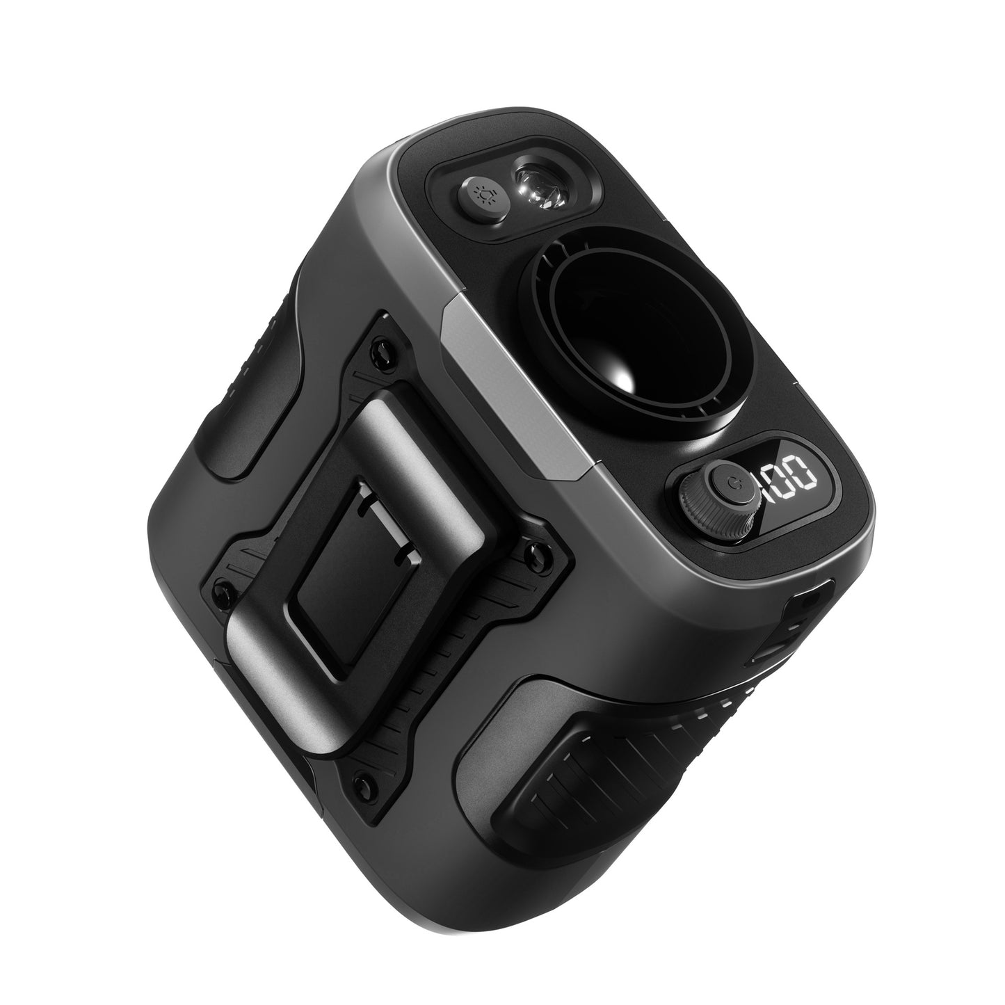 2025 Upgraded Portable Waist Fan Clip with 5 Speeds, Flashlight and Power Bank