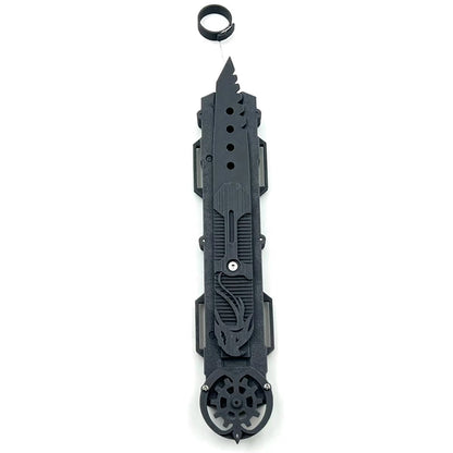 Wire-controlled hidden blade, rotatable blade