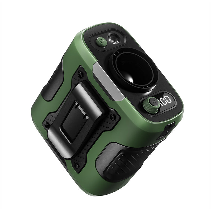 2025 Upgraded Portable Waist Fan Clip with 5 Speeds, Flashlight and Power Bank