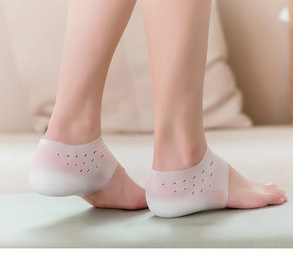 Heel Cup Insoles Half Height Increase Insoles Invisible Silicone Shoe Lift Heel Pads For Men and Women