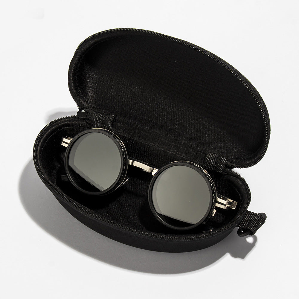 Purely handmade ND9-speed rotating adjustable brightness dimming sunglasses double polarized anti-glare glasses fishing sunglasses