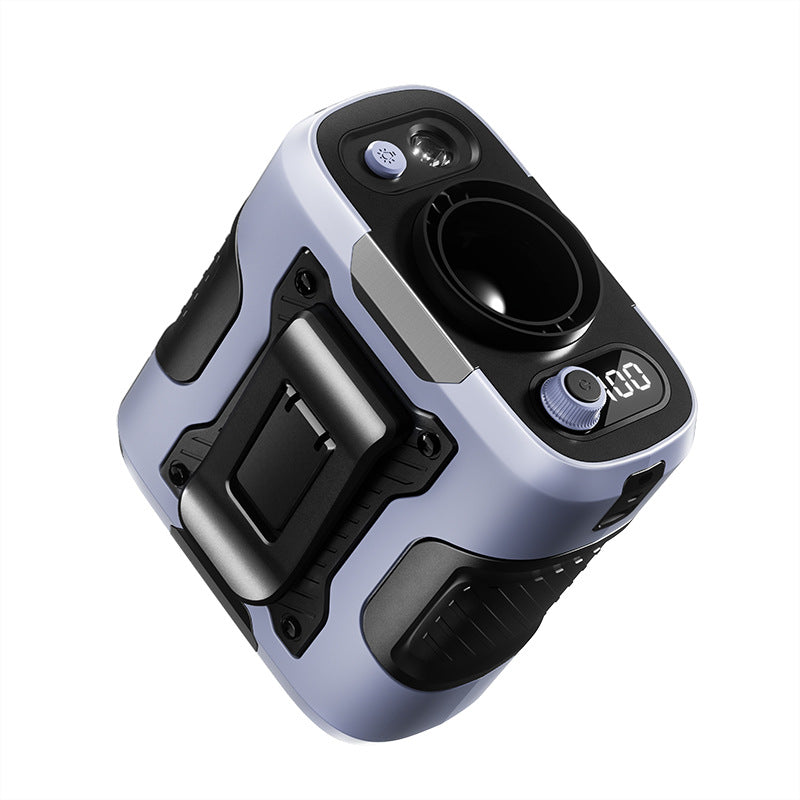 2025 Upgraded Portable Waist Fan Clip with 5 Speeds, Flashlight and Power Bank