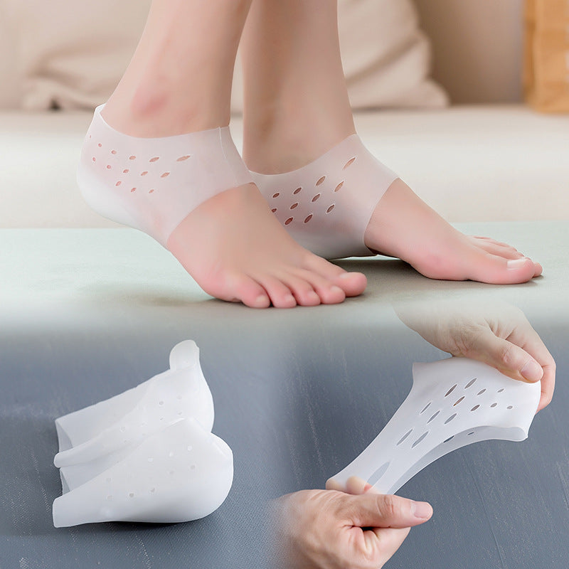 Heel Cup Insoles Half Height Increase Insoles Invisible Silicone Shoe Lift Heel Pads For Men and Women