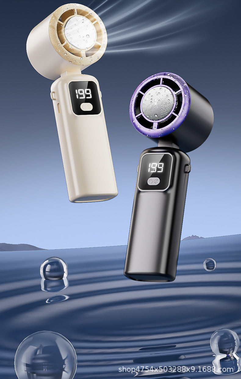 Handheld Refrigeration Fan, Semiconductor Ice Compress Mini Turbine Fan