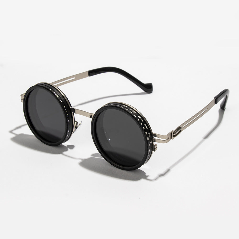 Purely handmade ND9-speed rotating adjustable brightness dimming sunglasses double polarized anti-glare glasses fishing sunglasses