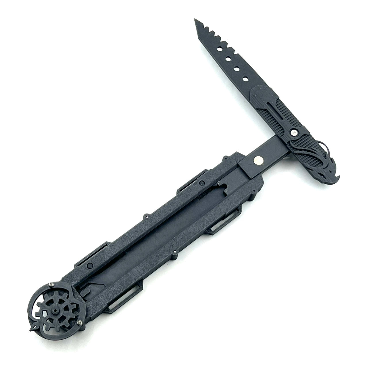 Wire-controlled hidden blade, rotatable blade