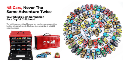 48 Mini Spinners Miniature Car Container Boys' Birthday Gift Children's Car Gift Box