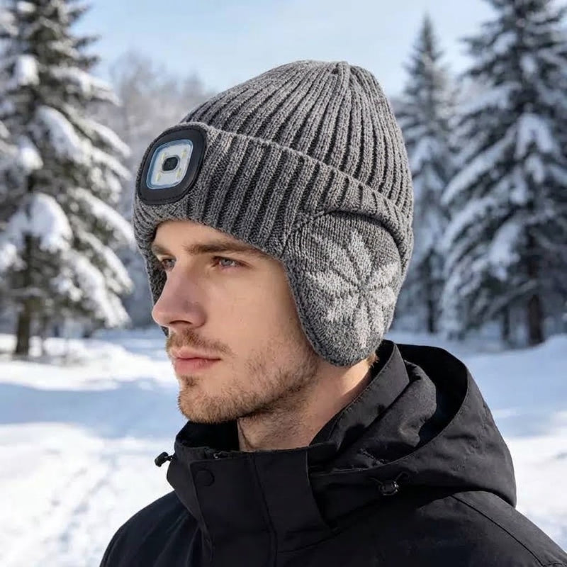 Rechargeable LED Fleece-Lined Beanie