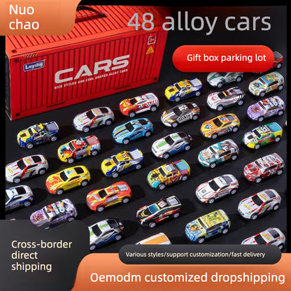 48 Mini Spinners Miniature Car Container Boys' Birthday Gift Children's Car Gift Box