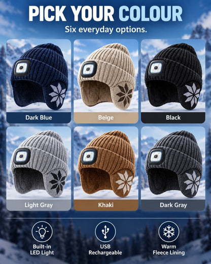 Rechargeable LED Fleece-Lined Beanie