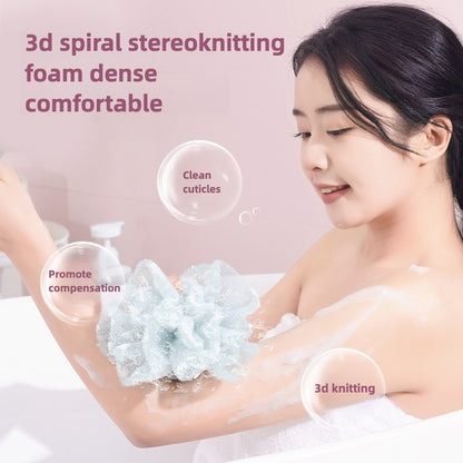 Bath Ball Pulling The Back Strip 2 in 1, Stretchable Drawstring Back Strip Bath Ball,Soft Bathing Shower Puff Body Cleaner for Men and Women