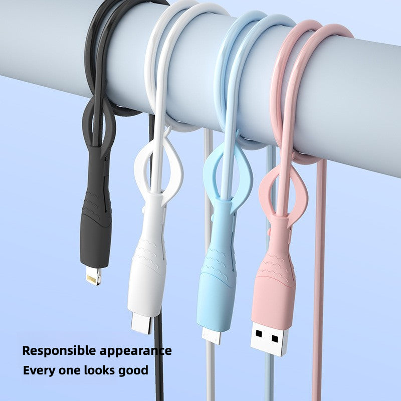 Mobile phone data cable protective cover, anti-bend and breakage, charging cable head protective cover, bundled storage