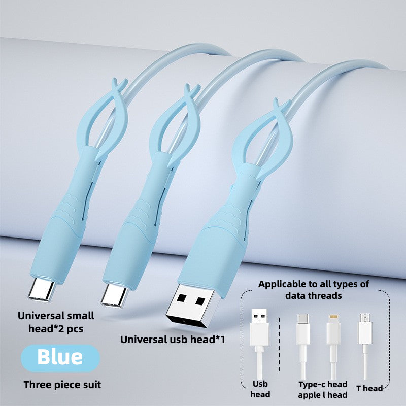 Mobile phone data cable protective cover, anti-bend and breakage, charging cable head protective cover, bundled storage