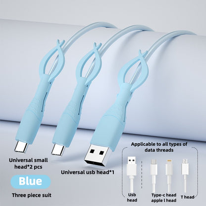 Mobile phone data cable protective cover, anti-bend and breakage, charging cable head protective cover, bundled storage