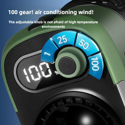 2025 Upgraded Portable Waist Fan Clip with 5 Speeds, Flashlight and Power Bank