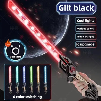 Double-headed Retractable Laser Sword, 6 colors, with sound effects