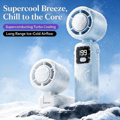 Handheld Refrigeration Fan, Semiconductor Ice Compress Mini Turbine Fan