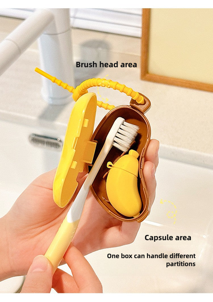 Toothbrush head protective cover, banana storage box, convenient storage cover, travel storage box