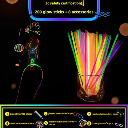 Glow Sticks Bulk Party Pack with Connectors