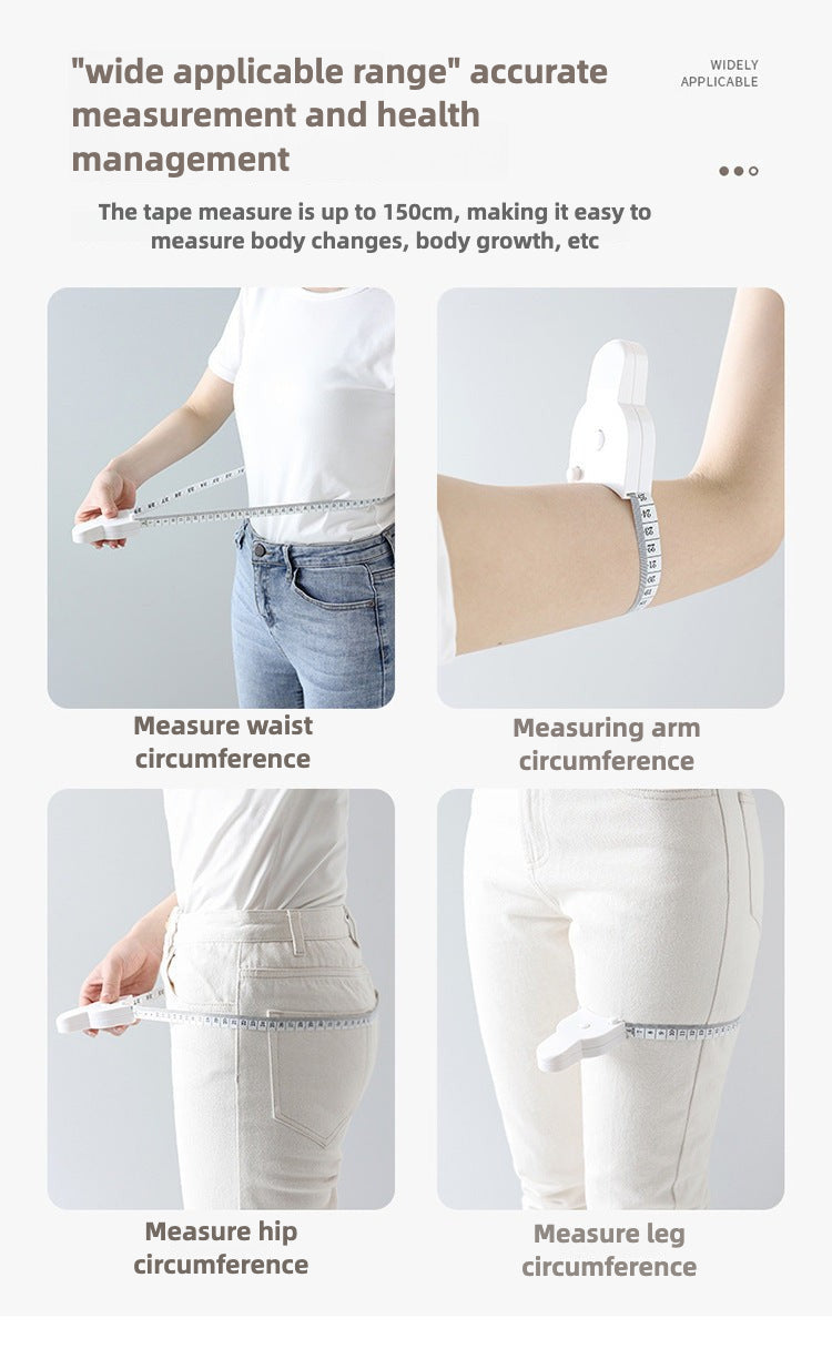 Circumference ruler three-circumference ruler fitness ruler waist circumference measuring arm circumference chest circumference leg circumference tape gauge automatic contraction measuring soft ruler