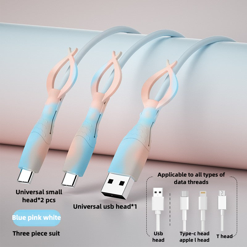 Mobile phone data cable protective cover, anti-bend and breakage, charging cable head protective cover, bundled storage