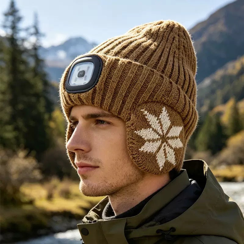 Rechargeable LED Fleece-Lined Beanie