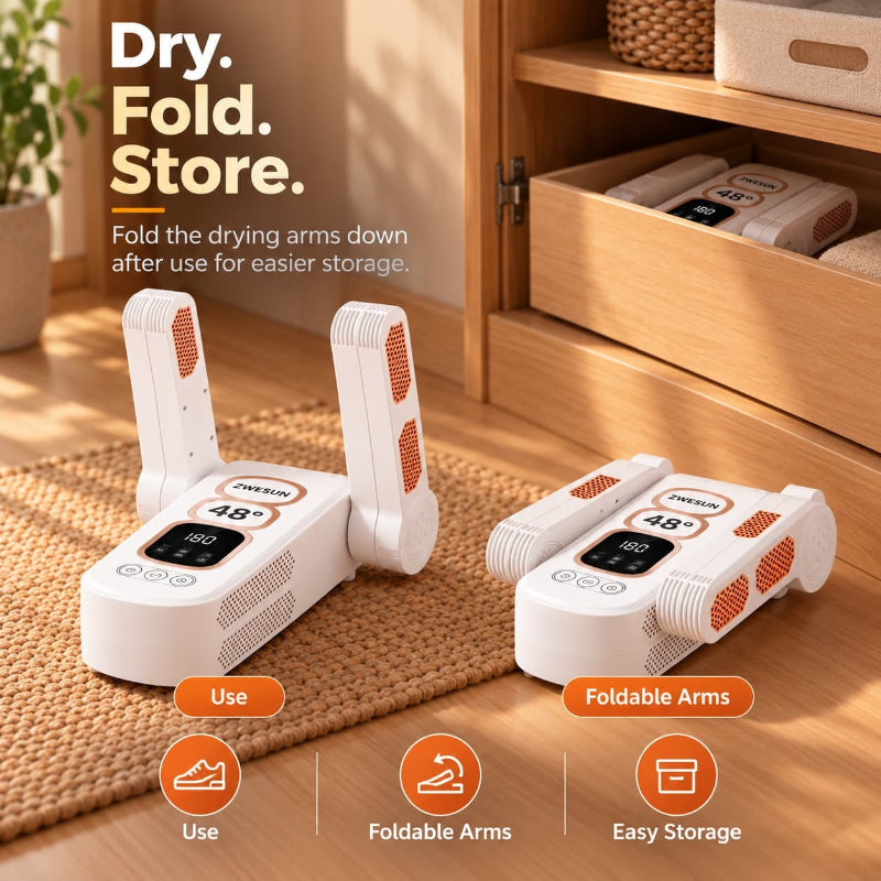 Foldable Warm-Air Shoe Dryer