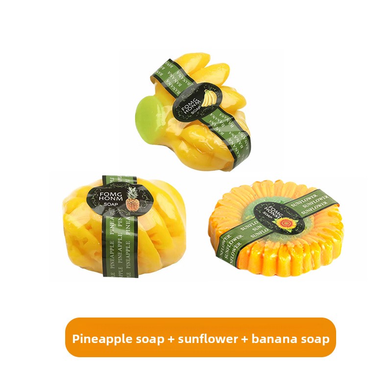 Pure natural three-dimensional fruit essential oil handmade soap, cleans, refreshes and controls oil