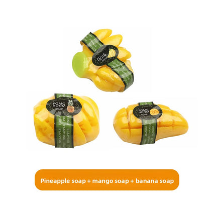 Pure natural three-dimensional fruit essential oil handmade soap, cleans, refreshes and controls oil