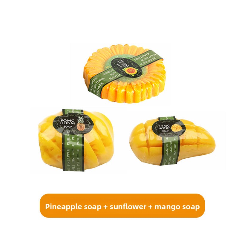 Pure natural three-dimensional fruit essential oil handmade soap, cleans, refreshes and controls oil