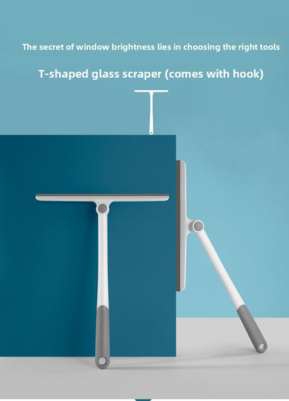 360° rotating T-shaped glass wiper, window household cleaner, bathroom cleaning wiper