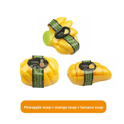 Pure natural three-dimensional fruit essential oil handmade soap, cleans, refreshes and controls oil