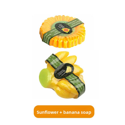 Pure natural three-dimensional fruit essential oil handmade soap, cleans, refreshes and controls oil