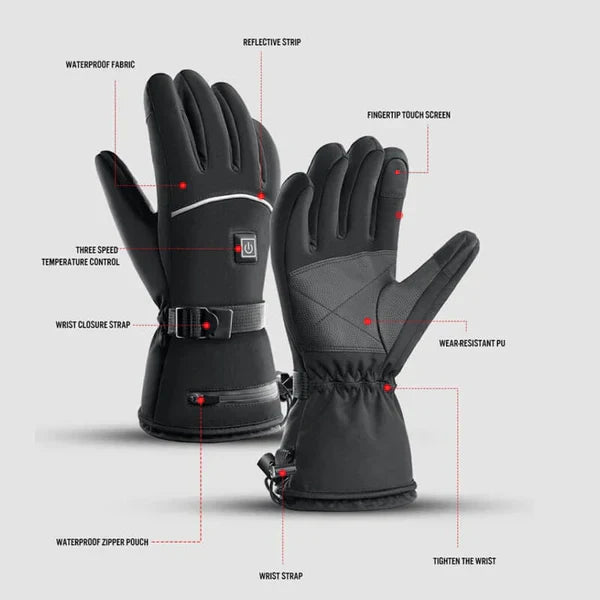 Leather Rechargeable Heated Gloves