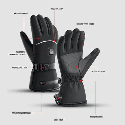 Leather Rechargeable Heated Gloves